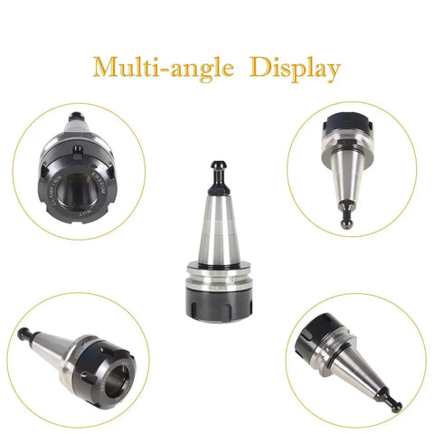 ISO30 CNC Tool Holder With ER32-45L Balance Collet Chuck G2.5 30000RPM Stainless Steel Pull Stud in multi-angle display