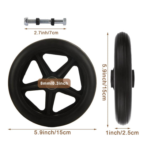 Easy Install 4 Pack 6 Inch Walker Wheels Replacement With Four Axles For Front Wheel Replacement On Walkers And Rollators