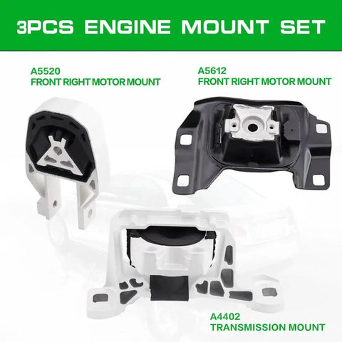 Engine And Transmission Mount Kit For Focus 2012 2013 2014 2015 2016 2017 2018 2.0L L4 Replacement Set Of Three Beefed Up OE Style Brackets