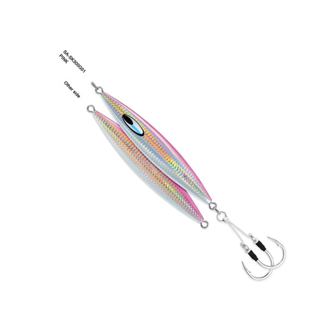 Saltiga SK Slow Jigging Jig In Sardine Color 6 Oz Weight With Realistic Kick And Slap Action For Savage Saltwater Predators Seven O Hook
