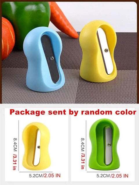 Carrot And Cucumber Spiral Cutter And Crinkle Slice Tool With Stainless Steel Blade Veggie Slicer and Peeler, yellow and blue