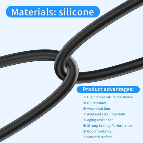 Six Piece Silicone Vacuum Hose Kit High Performance Tubing Set For Automotive And HVAC 130 PSI with product features text
