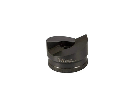 Slug Buster Knockout Punch For One And A Half Inch Conduit, Heavy Duty Hole Punch Tool visible from side, suitable for steel and brass