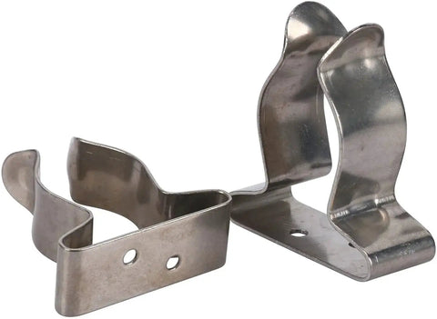 Go To Stainless Steel Boat Hook Spring Clamp Holder Bracket Clip Kit for Marine Use 4 Pack 9823S ID Five Eighths to One Inch