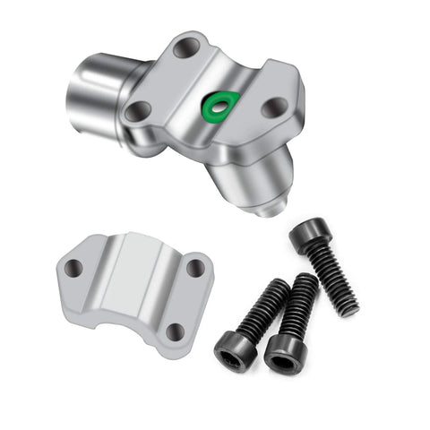 BPV-31 bullet piercing valve kit; aluminum valve body, green O-ring, mounting plate, three screws for 1/4-3/8 in tubing