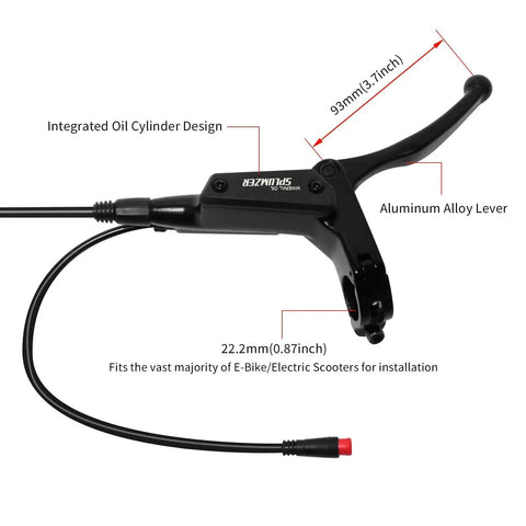 ZTZ 4-piston e-bike hydraulic brake lever with integrated oil cylinder and aluminum alloy lever