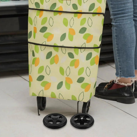 Two Pcs 6.10 Inch Laundry Cart Wheels Rolling Caster Replacement for Foldable Shopping Trolley and Grocery Cart