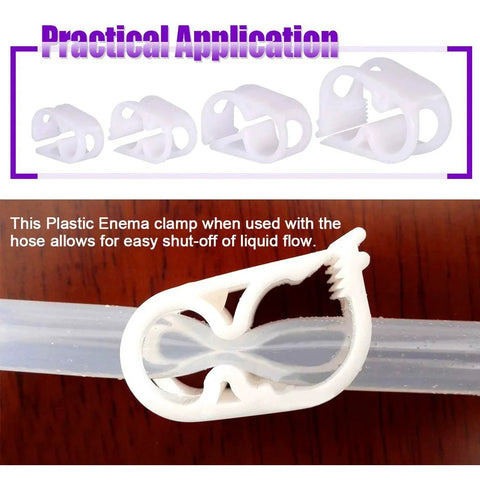 40 Piece Plastic Tube Clamps Kit With Four Sizes, Shut Off Hose Clamps For Tube Clips And Flow Control, Durable POM Plastic Clamp Set