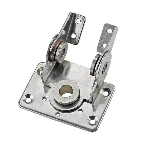 Stainless Steel Dual Axis Torque Hinge For Gate With 360 Degree Rotation Adjustable Damping And Reciprocating Torque Durable Heavy Duty Gate Hardware 1 Piece No Screws Included