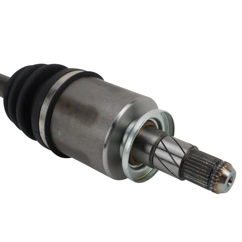 Close-up of Beefed Up Rear CV Axle And Wheel Hub Bearing Assembly Kit Compatible With Subaru, showing metal axle end