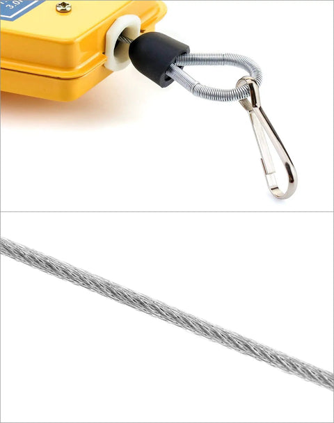 Heavy Duty Spring Balancer Set 2 Pack Retractable Tool Holder With Steel Cable And Alloy Hook Supports 3.3 To 6.6 Lb Load