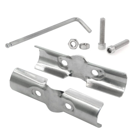 Stainless Steel Pipe Clamp Connectors For 3 Way Pipe Clamps And End Rail Clamps Easy Install Cross Pipe Clip Connector with hardware