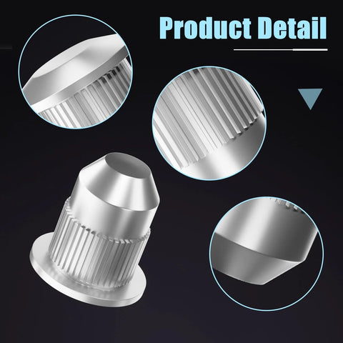 12 Piece Upgraded Alignment Cam Guide Pins Kit K6716 Camber Bolt Pins For Easy Alignment, close-up view of silver pins
