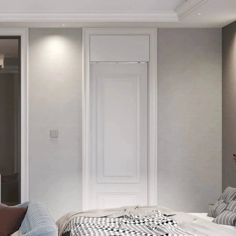 5 Foot Commercial Grade Sliding Pocket Door Hardware Track Kit Top Mount install view in residential setting