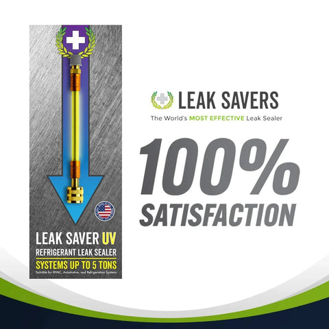 Leak Saver Direct Inject UV Refrigerant Leak Sealer With Added UV Dye To Detect Large Leaks For AC Refrigeration And Automotive