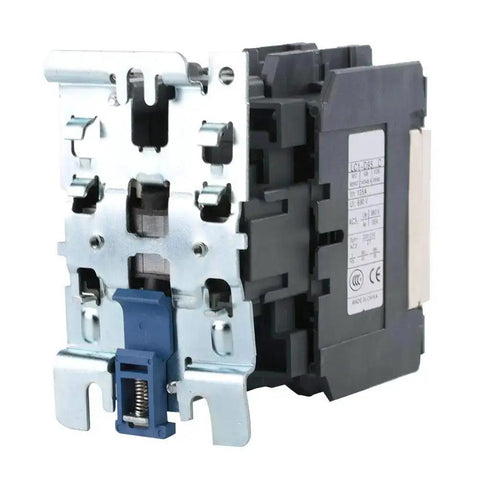 Heavy Duty 380V 95A 3 Pole AC Contactor designed for power engineering, industrial switch, shown with wiring coil, metal and plastic build