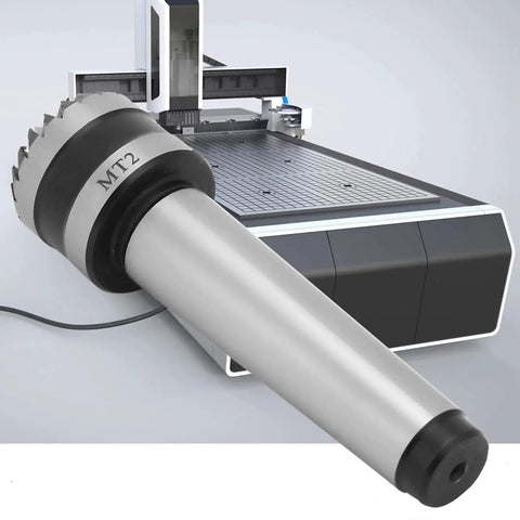 Beefy MT2 Live Tailstock Center For Lathe Projects with CNC machine, showing Rotary Morse Taper Tool Shaft, metal construction