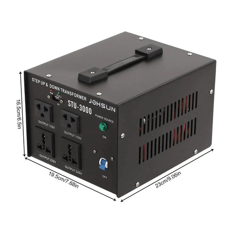 Heavy Duty 3000W Voltage Converter Transformer For 110V To 220V And 220V To 110V, Step Up Step Down Power Converter with Iron Shell