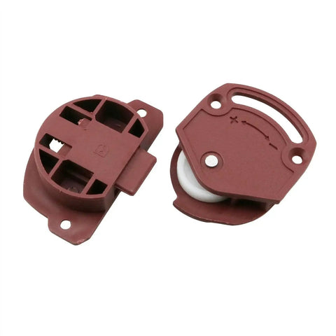 4 Sets Plastic Sliding Door Wheels for Wardrobes, Cabinets, and Drawers Brown Nylon Gliding Gears for Easy Furniture Doors Durable Wear Resistant and Smooth Operation, Quiet Roll for Long Lasting Performance