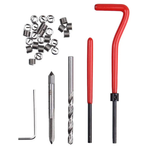 30 Piece M5 Thread Repair Kit With Helicoil Inserts And Insertion Tools For Damaged Threads DIY Auto And Home Projects M5 X 0.8mm