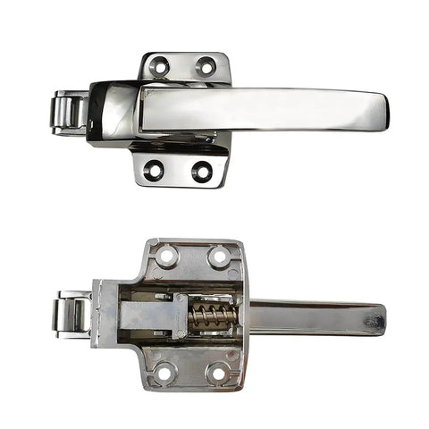 Adjustable 6.22 Inch Door Cabinet Handle With Trigger Action Latch for Freezer Cooler Ice Box, chrome finish, zinc alloy