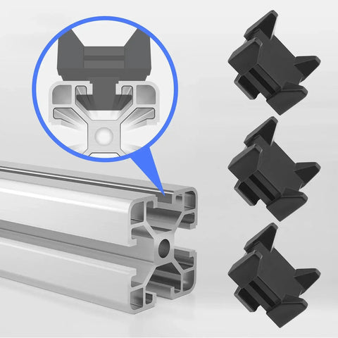 10 Pack Cable Holder Groove Clips For European Standard 4545 Aluminum Profiles Black 15x9.5mm Wire Clips Display