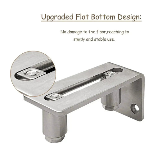 Stainless Steel Sliding Door Guide For Barn Doors 1 Pack With Flush Bottom Design Fits Doors Up To Two And One Eighth Inches Thick