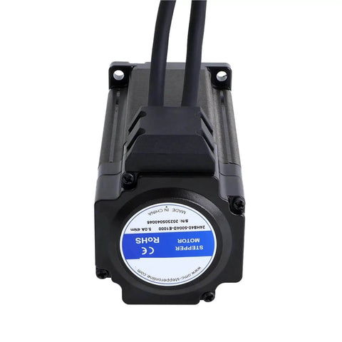 Front view of 4Nm 24 Closed Loop Stepper Motor With Encoder 1000PPR 4000CPR 5A 2 Phase 4 Lead Servo Motor for CNC Machines.