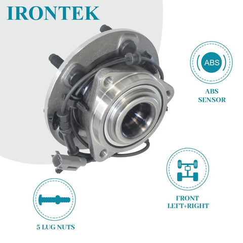 Front Wheel Hub And Bearing Assembly 513234 Two Pack For Jeep Commander 2006 To 2010 And Grand Cherokee 2005 To 2010 With ABS 5 Lug 2 Piece Replacement Hub Bearing Set Just Drop In