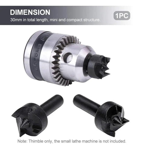 Wood Lathe Turning Spur Cup Center Thimble Drill Bit Live Center for Mini Lathe Machines Steel 30mm Plum Blossom Design