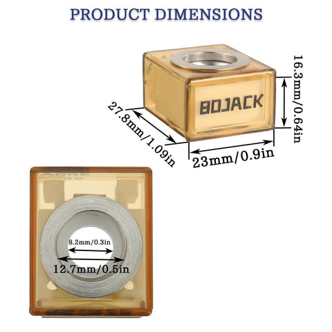 Marine Battery Fuse Block And Holder For 58V DC Systems, 200A Marine Grade Fuse Holder dimensions showing M8 stud size