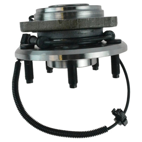 Side view of Front Wheel Bearing And Hub Assembly For 2007 2017 Jeep Wrangler And 2018 Wrangler JK, showing 5 studs and wire harness.