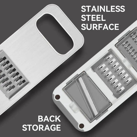 Versatile Mandoline Slicer KEOUKE With Six Interchangeable Blades Magnetic Back And Safe Hand Guard for kitchen use