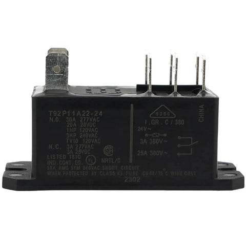 Side view of 24VAC 30A General Purpose High Power Relay With DPST NC Contacts Two Form C for automotive and electrical systems.