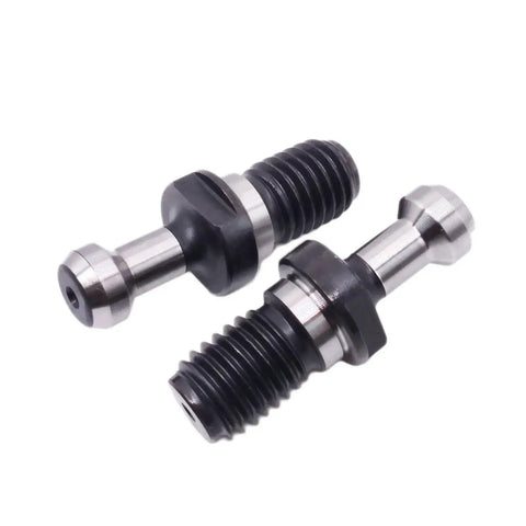 Two Pack BT30 45 Degree M12 Pull Stud Retention Knob For CNC Milling Tool Holders Heavy Duty Black Polished Finish Precision CNC Accessory