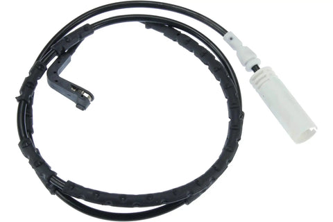 URO Parts brake pad sensor front wiring harness, black sleeved cable with white connector