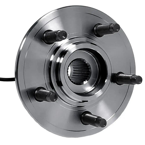 Front view of Front Wheel Bearing Hub Assembly With ABS Low Runout 5 Lug 2 Piece Beefed Up Direct Fit For Ford Explorer 2006 2010