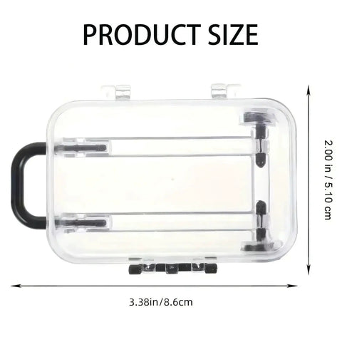 Top view of 12 Pack Mini Travel Luggage Style Gift Boxes With Wheels For Party Favors And Wedding Candy Jewelry Display, showing product dimensions.