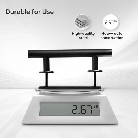 2 Pack 10 Inch Sliding Barn Door Handles And Pulls, Rustic Double Sided Hardware Set weighing 2.67 lbs on a scale