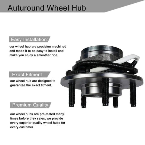 Beefy Front Wheel Hub And Bearing Assembly 515029 For 4x4 Ford F-150 2000-2003 And Heritage 2004 With 5 Lug And 4 Wheel ABS