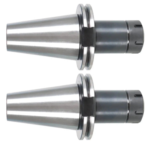 Two Pack CAT50 ER32 100 Collet Chuck And 4 Inch Extension Tool Holder Set, front view