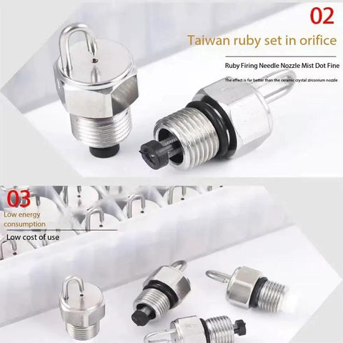 Cleaning Nozzle With Ultra Fine Atomization For High Pressure Water Systems 0.15mm 0.2mm 0.3mm Orifice Options, 316 stainless