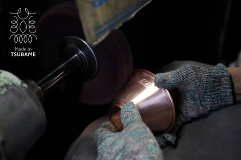 Craftsman polishing Tsubame WDS185 Stainless Steel Coffee Dripper For 2 To 4 Folks With Wave Filter 185 Made In Japan