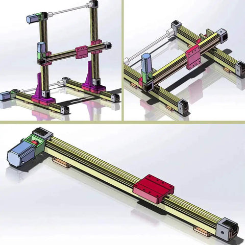 Fast 400mm Belt Driven Linear Actuator With 16 Inch Stroke For CNC Positioning, Nema 17 Motor, Precision Guide Rail System