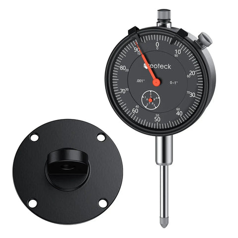 Dial Indicator Gauge 0 To 1 Inch, With 0.001 Inch Resolution, Pro Grade Full Metal Construction For Lathe, Table Saw, CNC, Workshop