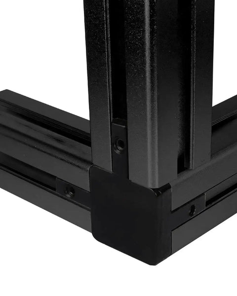 Close-up view of 8Pcs 2020 Aluminum Extrusion 3 Way End Corner Bracket Connectors With Screws And Wrench For 2020 Series 6mm Slot Profiles