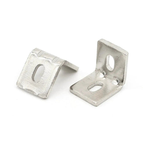 12 Pack 1010 Aluminum Extrusion Connector Brackets With Screws For 1x1 Inch Profiles Carbon Steel Corner Brackets Nickel Plated Tough As Nails