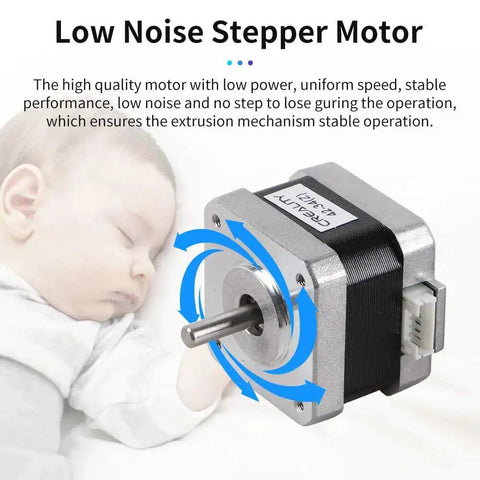 Z Axis Stepper Motor 42-34Z 2 Phase 0.8A 1.8 Degree 0.4 N.M with sleeping baby demonstrating low noise operation