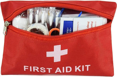Pack Of 12 Empty First Aid Kit Pouches For Travel And Outdoor Emergencies Waterproof Nylon 20 By 14 Cm with medical supplies