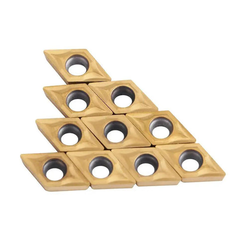Durable Carbide Inserts DCMT070204 For Metal Lathe CNC Tools Heavy Duty Tungsten Carbide Lathe Tips Stainless Steel Lathe Inserts 10pcs